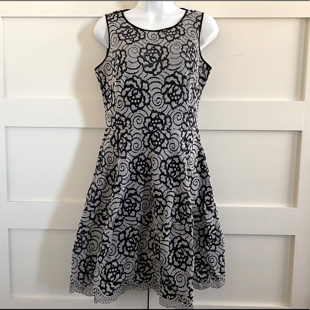 Tommy Hilfiger Black & White Fit & Flare Dress